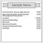 Karanaki's Raw Food Kitchen menu