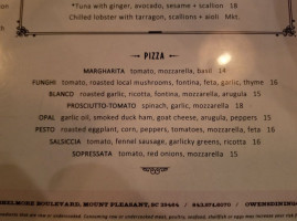 Wood Grain Wood-fired Pizza menu