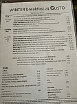 Gusto Food menu