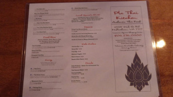 Esann Thai menu