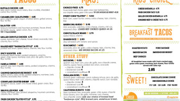 Crush Taco menu