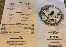 Mekenie Pampangga's Special Filipino menu