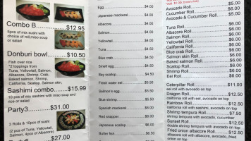 Sasabune Express menu