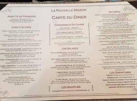 La Nouvelle Maison menu