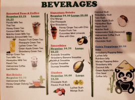 Panda Pho And Boba House menu