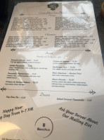 Bacchus Wine Bistro menu