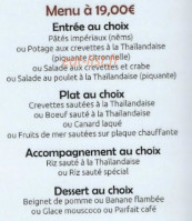 Nouvelle Etoile menu