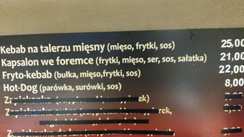 Kebab Z Gwoździem menu