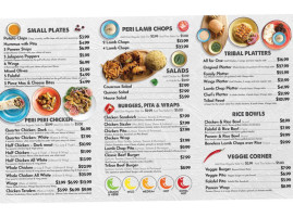 Tribos Peri Peri menu