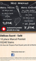 Délices Sucré-salé menu