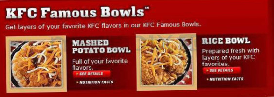 Kfc menu