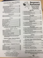 Bergeron's Boudin Cajun Meats menu