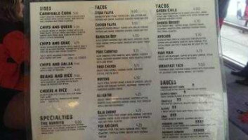 Voodoo Taco menu