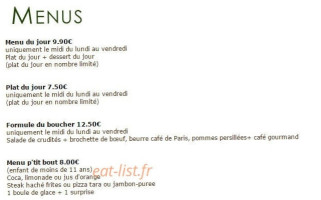 Le 16 Carnot menu