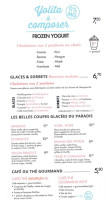 Le Paradis du Fruit menu