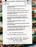 La Vita Mia Pizza And Panini Italian Specialties Market menu