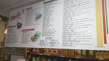 Andy Sons Importing Co menu