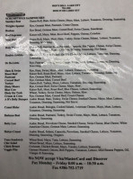 Skip’s Deli menu