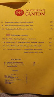 Restaurang Canton menu