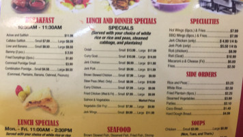 Mama's Paradise menu