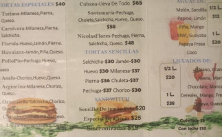 Tortas Gigantes N. F. menu