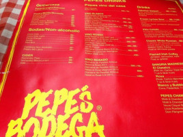 Pepe's Bodega Meny