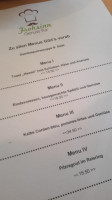 Restaurant Frohsinn menu