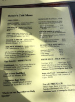 Renee's Cafe menu