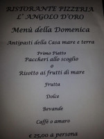 Gelateria L'angolo D'oro menu