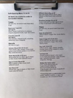 Slow Hand Coffee Bakeshop menu