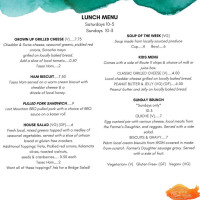 The River House menu