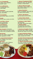 El Paraiso De Alcapulco menu