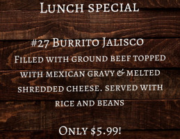 Memo’s Mexican Restaurant Bar menu