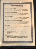 The Greek Village menu