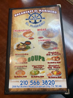 Taqueria Y Mariscos El Marinero menu