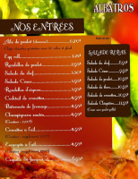 Auberge Albatros menu