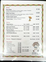 La Familia Mexican menu