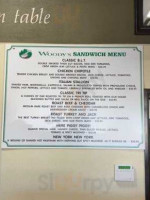 Woody's Butcher Block menu