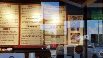 Shane's Rib Shack menu