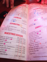 El Cano menu