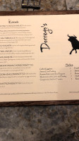 Dorrego’s menu