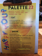 Palette 22 menu