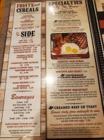 Chuck Wagon menu