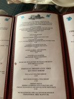 Kellys Fish House Dining Room menu