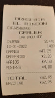 Braseria El Rincon Cerler menu