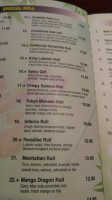 Tokyo Sushi Grill menu