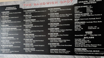 The Sandwich Spot menu