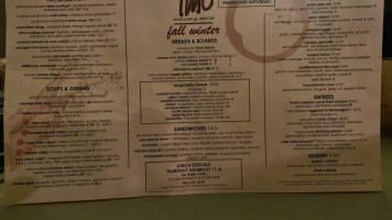 Timo Wine menu