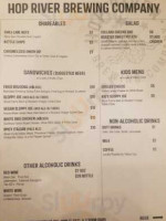 Hop River Brewing Company menu