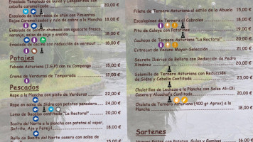 La Rectoral menu